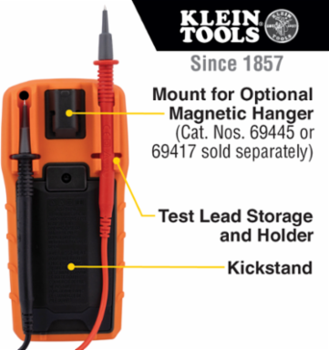 Digital Multimeter TRMS, 600V AC/DC, Temperature - 10A, 50MΩ, 4000 Count LCD