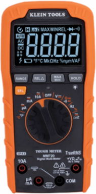 Digital Multimeter TRMS 1000V, 10A AC/DC, IP42, 6000 Count LCD