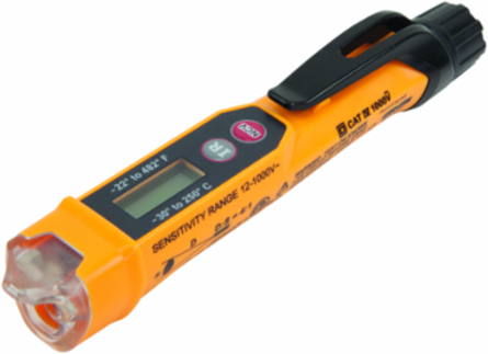 Non-Contact Voltage Tester with Infrared Thermometer, 12-1000 AC V