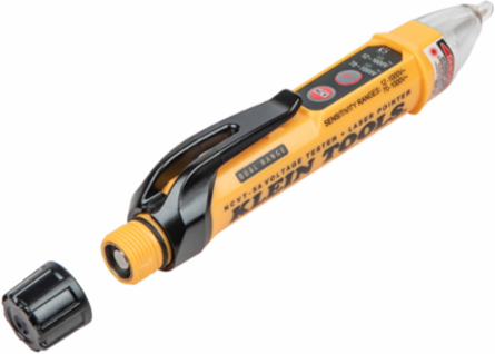 Non-Contact Voltage Tester Pen, Dual Range (12-1000V AC), Laser Pointer, CAT IV 1000V