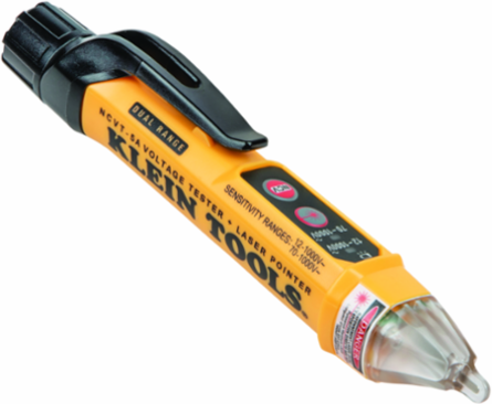Non-Contact Voltage Tester Pen, Dual Range (12-1000V AC), Laser Pointer, CAT IV 1000V