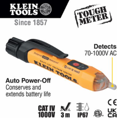 Non-Contact Voltage Tester 70-1000V AC, IP67, 9.8' Drop Protection
