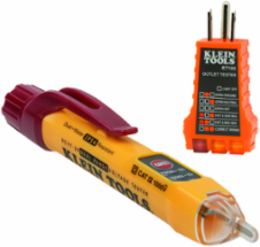 Dual Range Non-Contact Voltage Tester 12-1000V AC with Receptacle Tester