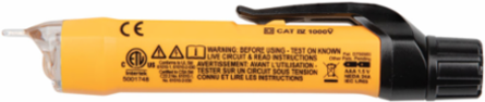 Dual-Range Non-Contact Voltage Tester, 12-1000V AC, IP67, Flashlight, 6.6' Drop Protection