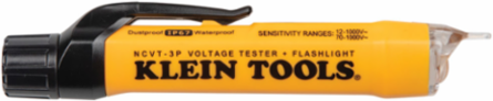 Dual-Range Non-Contact Voltage Tester, 12-1000V AC, IP67, Flashlight, 6.6' Drop Protection