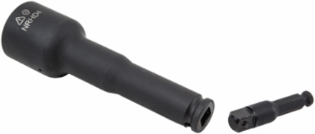 Impact Socket Adapter, 1/2 Inch Male Square, 7/16 Inch Hex, 2-15/32 Inch Length