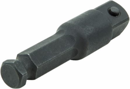 Impact Socket Adapter, 1/2 Inch Male Square, 7/16 Inch Hex, 2-15/32 Inch Length