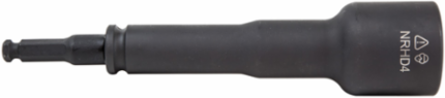 Impact Socket Adapter, 1/2 Inch Male Square, 7/16 Inch Hex, 2-15/32 Inch Length