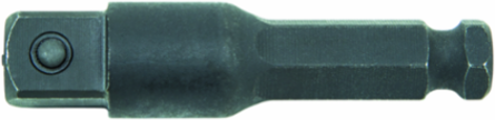 Impact Socket Adapter, 1/2 Inch Male Square, 7/16 Inch Hex, 2-15/32 Inch Length
