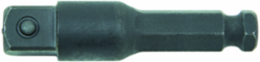 Impact Socket Adapter, 1/2 Inch Male Square, 7/16 Inch Hex, 2-15/32 Inch Length