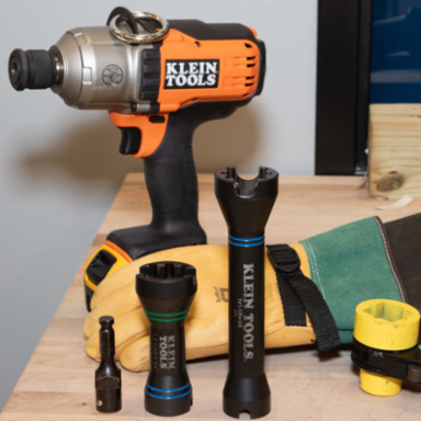 5-in-1 Mini Impact Socket 3/4 Inch, 1 Inch, 1-1/8 Inch Socket Sizes, 7/16 Inch Hex