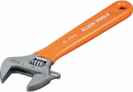 Extra-Capacity Adjustable Wrench 8 Inch, 1.29 Inch Jaw Capacity, Forged Steel