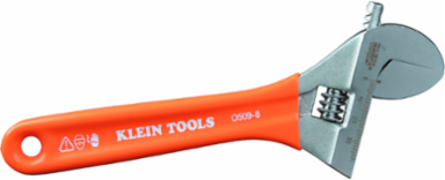 Extra-Wide Jaw Adjustable Wrench, 8-Inch