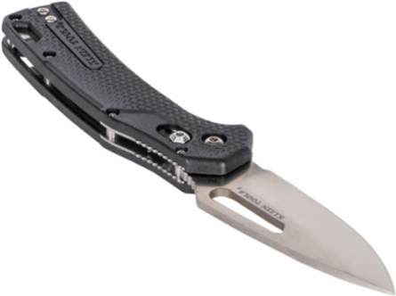 Resurgence Pocket Knife, 3 Inch D2 Steel Drop Point Blade, Black Handle