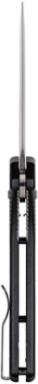 Resurgence Pocket Knife, 3 Inch D2 Steel Drop Point Blade, Black Handle