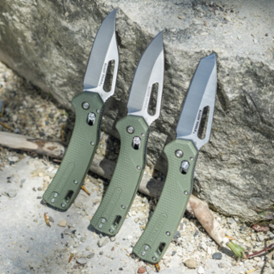 Resurgence Pocket Knife, 7.13 Inch Overall Length, D2 Steel Tanto Blade, Moss Green Handle