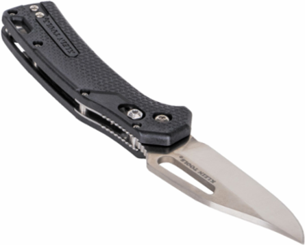 Resurgence Clip Point Pocket Knife, D2 Steel Blade, 3 Inch Blade Length, Black Handle