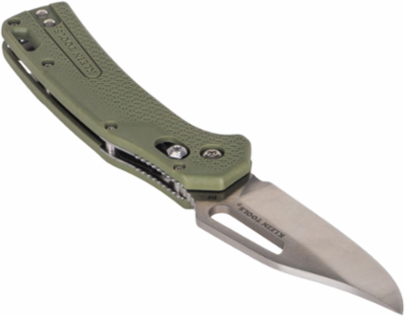 Resurgence Pocket Knife, 7.13 Inch Overall, D2 Steel Clip Point Blade, Moss Green Handle