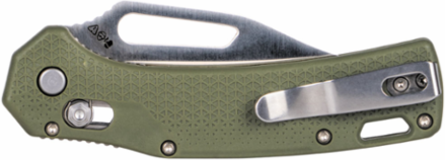 Resurgence Pocket Knife, 7.13 Inch Overall, D2 Steel Clip Point Blade, Moss Green Handle
