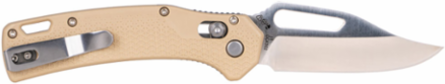 Resurgence Pocket Knife, 3 Inch Clip Point Blade, Sand Handle, 0.1710 lbs