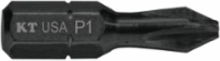 #1 Phillips Insert Power Driver 1 Inch, Pack of 5, 1/4 Inch Hex Shank