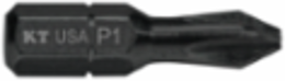 #1 Phillips Insert Power Driver 1 Inch, Pack of 5, 1/4 Inch Hex Shank