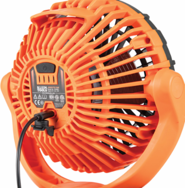 Rechargeable Jobsite Fan, 10-1/2 Inch, Dual Speed, 5200 mAh Lithium-Ion Battery
