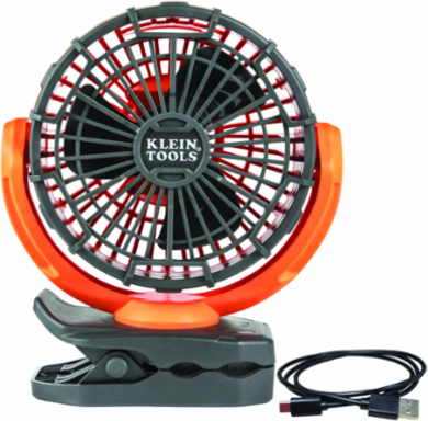 Rechargeable Jobsite Fan, 10-1/2 Inch, Dual Speed, 5200 mAh Lithium-Ion Battery