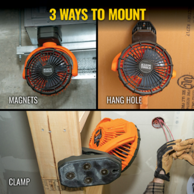 Rechargeable Clamping Fan, 13 Inch with 12 Hour Runtime, Magnetic Base, 2 Speeds