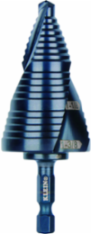 Step Drill Bit, 7/8 to 1-3/8 Inch, Aluminum Titanium Coating, Impact Rated