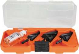 Premium Electrician's Step Bit Set, 3-Piece, Sizes 7/8 Inch to 1-3/8 Inch, High Speed Steel