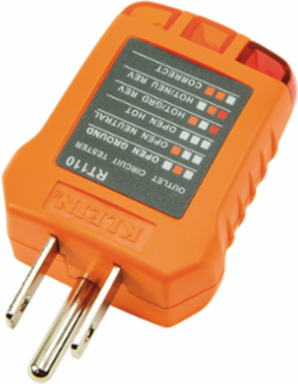 Receptacle Tester, 110/125V AC, 6.6-Foot Drop Protection, 0.1220 lbs