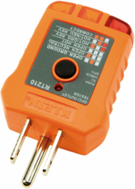 GFCI Outlet Tester 110/125V AC, Drop Protection 6.6', 0.123 lbs