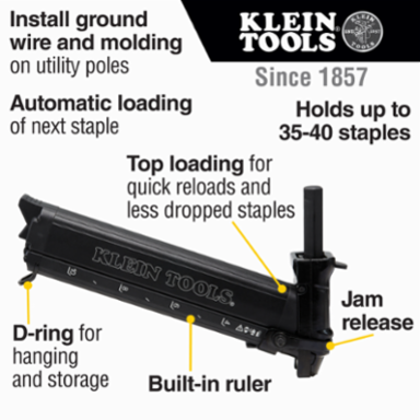 Heavy-Duty Utility Staple Starter, 2 Inch Leg Length, 35-40 Staple Capacity