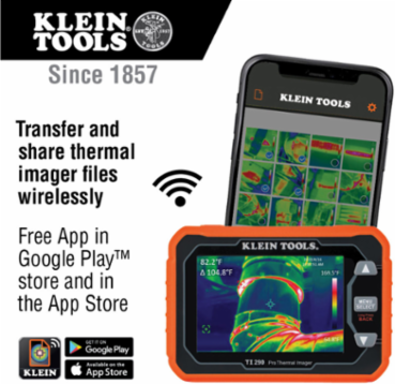 Rechargeable Pro Thermal Imager, 49,152 Pixels, -4° to 752°F Temp Range, Wi-Fi Enabled