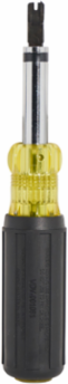 Multi-Bit Punchdown Screwdriver, 8 Inch Length, Includes 66/110 Terminate and Cut