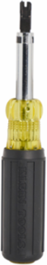 Multi-Bit Punchdown Screwdriver, 8 Inch Length, Includes 66/110 Terminate and Cut