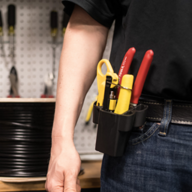 Coax Cable Installation Kit with Radial Stripper, Cutter & Crimper