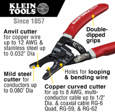 Coax Cable Installation Kit with Radial Stripper, Cutter & Crimper