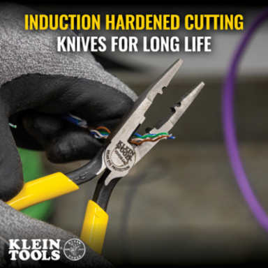 7 Inch Connector Crimping Needle Nose Pliers, Strips 23 & 24 AWG Wire