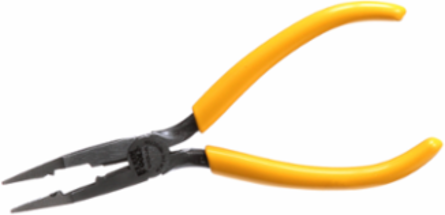 7 Inch Connector Crimping Needle Nose Pliers, Strips 23 & 24 AWG Wire