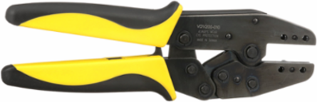 Ratcheting Crimper Frame 8.75 Inch Length, Steel Body, Black/Yellow Grips