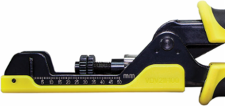 Extended Reach Coax Compression Crimper for F, BNC, RCA Connectors