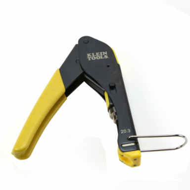 Compact Coax Compression Crimper for F-Connectors, 5.6 Inch Length, Steel