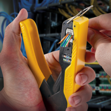 Compact Data Cable Crimping Tool, 8-Position, Weighs 0.6 lbs