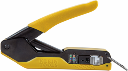 Compact Data Cable Crimping Tool, 8-Position, Weighs 0.6 lbs