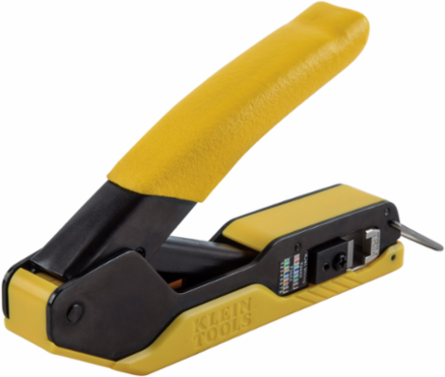 Compact Data Cable Crimping Tool, 8-Position, Weighs 0.6 lbs
