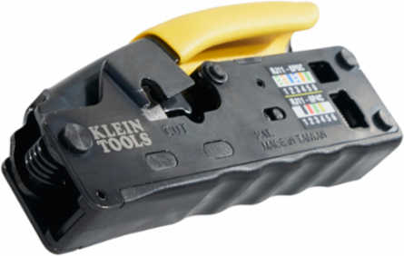 Compact Ratcheting Crimper/Stripper/Cutter for CAT3, CAT5e, CAT6 - 5.25 Inch Length