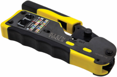 Ratcheting Cable Crimper for CAT3, CAT5e, CAT6/6A, RJ45 Pass-Thru, 6.094 Inch