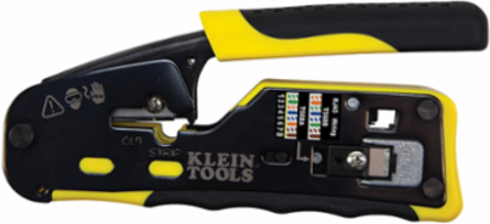Ratcheting Cable Crimper for CAT3, CAT5e, CAT6/6A, RJ45 Pass-Thru, 6.094 Inch